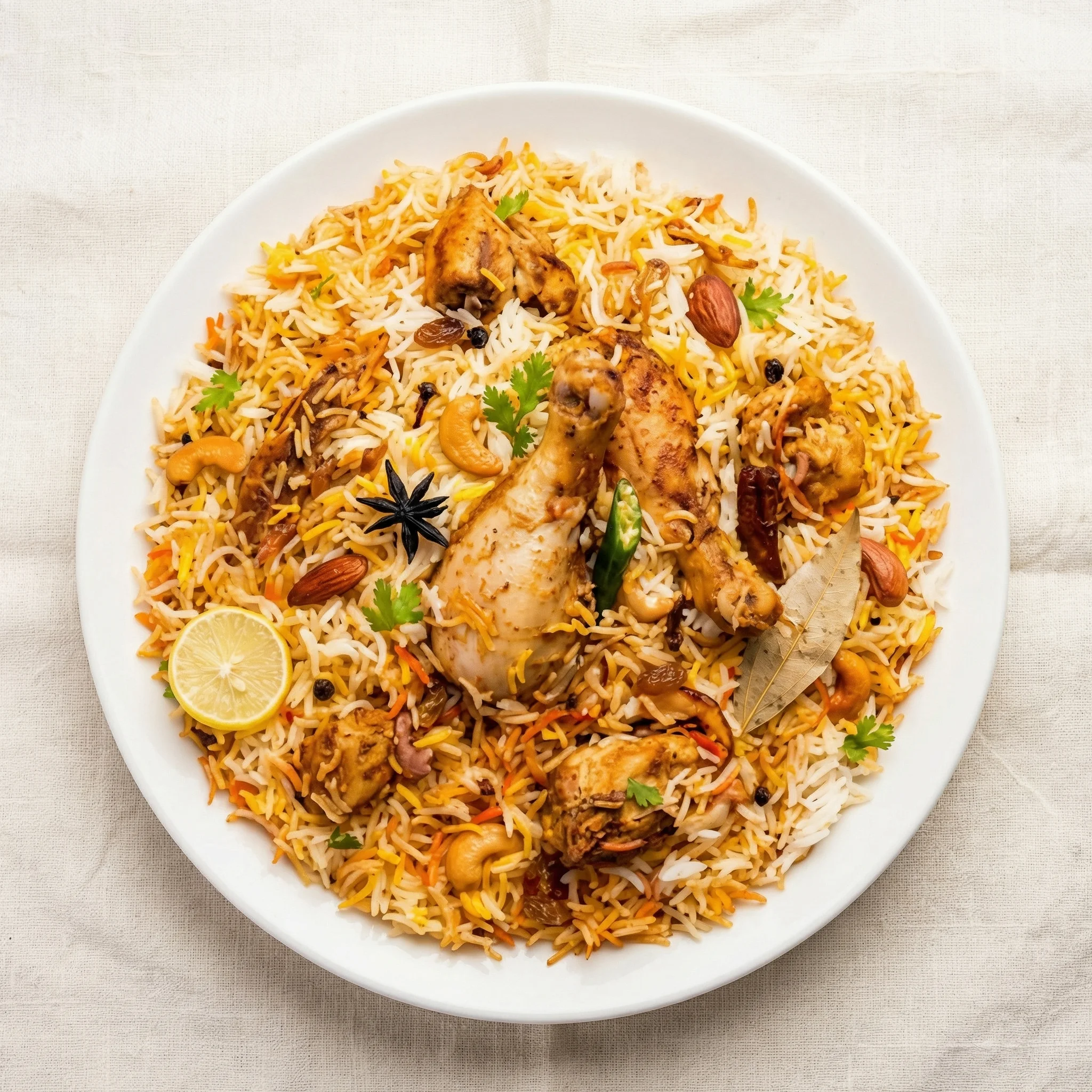 Chicken Biryani - Hyderabadi-style biryani at Golden Peacock Calmar near YEG