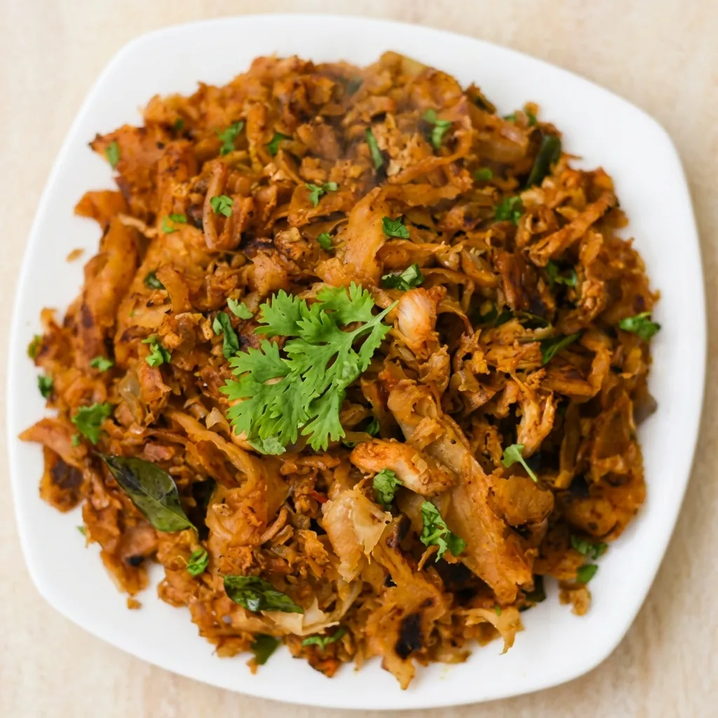 Kothu Parotta at Golden Peacock South Indian Restaurant in Calmar, AB