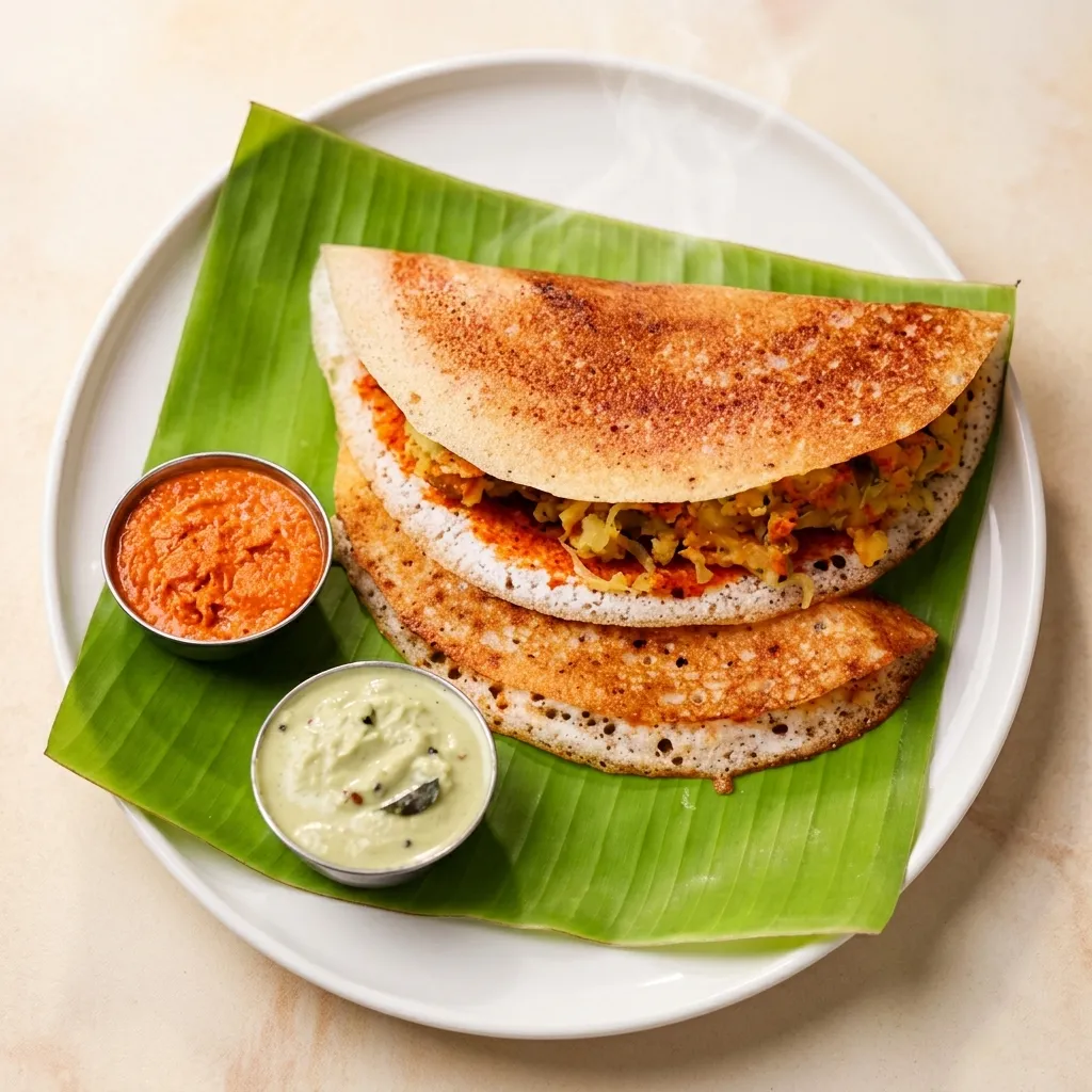 Mysore Masala Dosa at Golden Peacock South Indian Restaurant - Authentic South Indian cuisine near Edmonton Airport